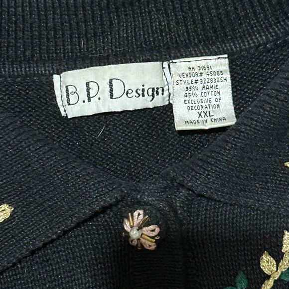 B.P. Design vintage Christmas sweater embellished stockings bling XXL - Picture 6 of 10